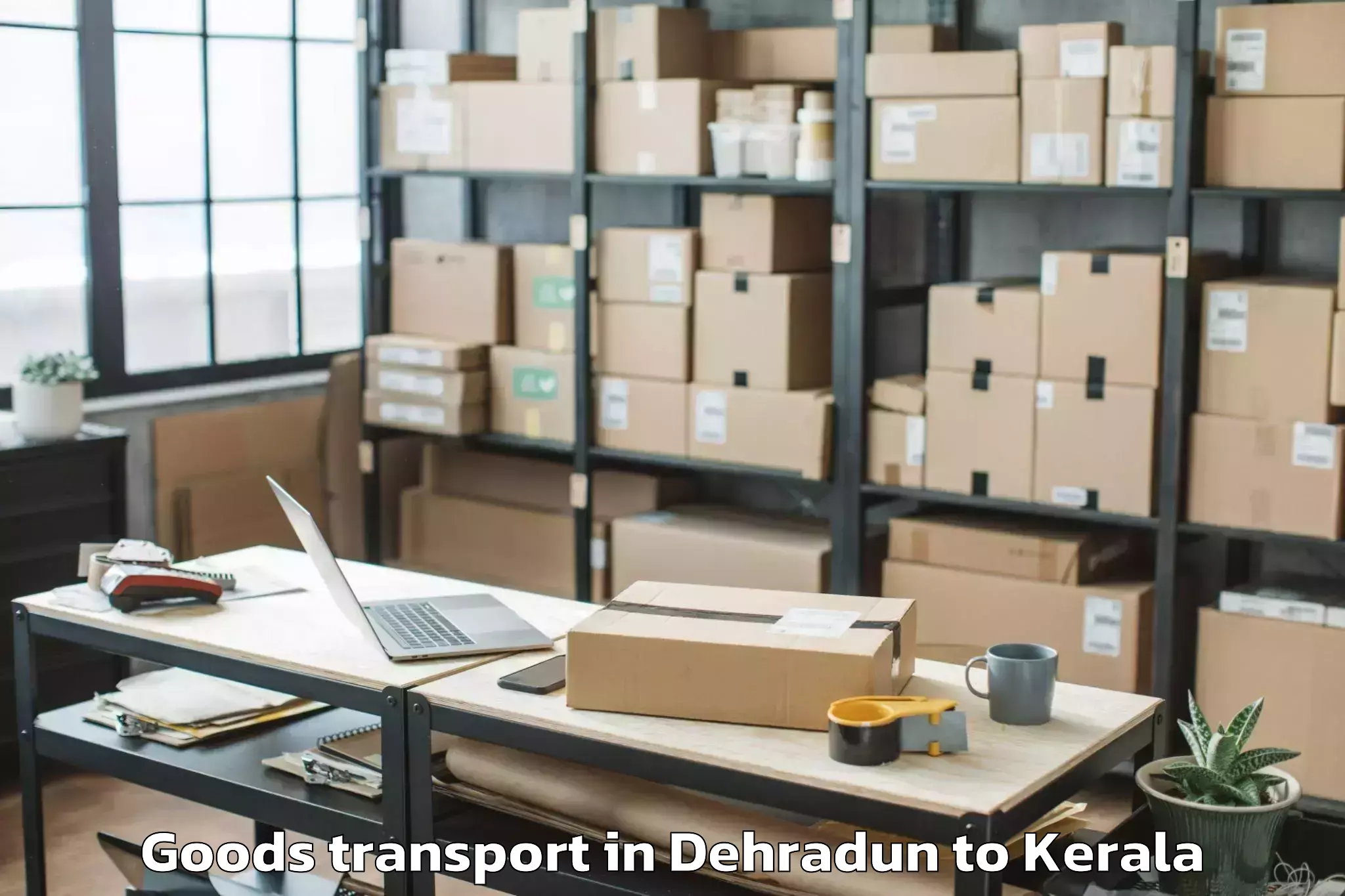 Trusted Dehradun to Anjumoorthy Goods Transport